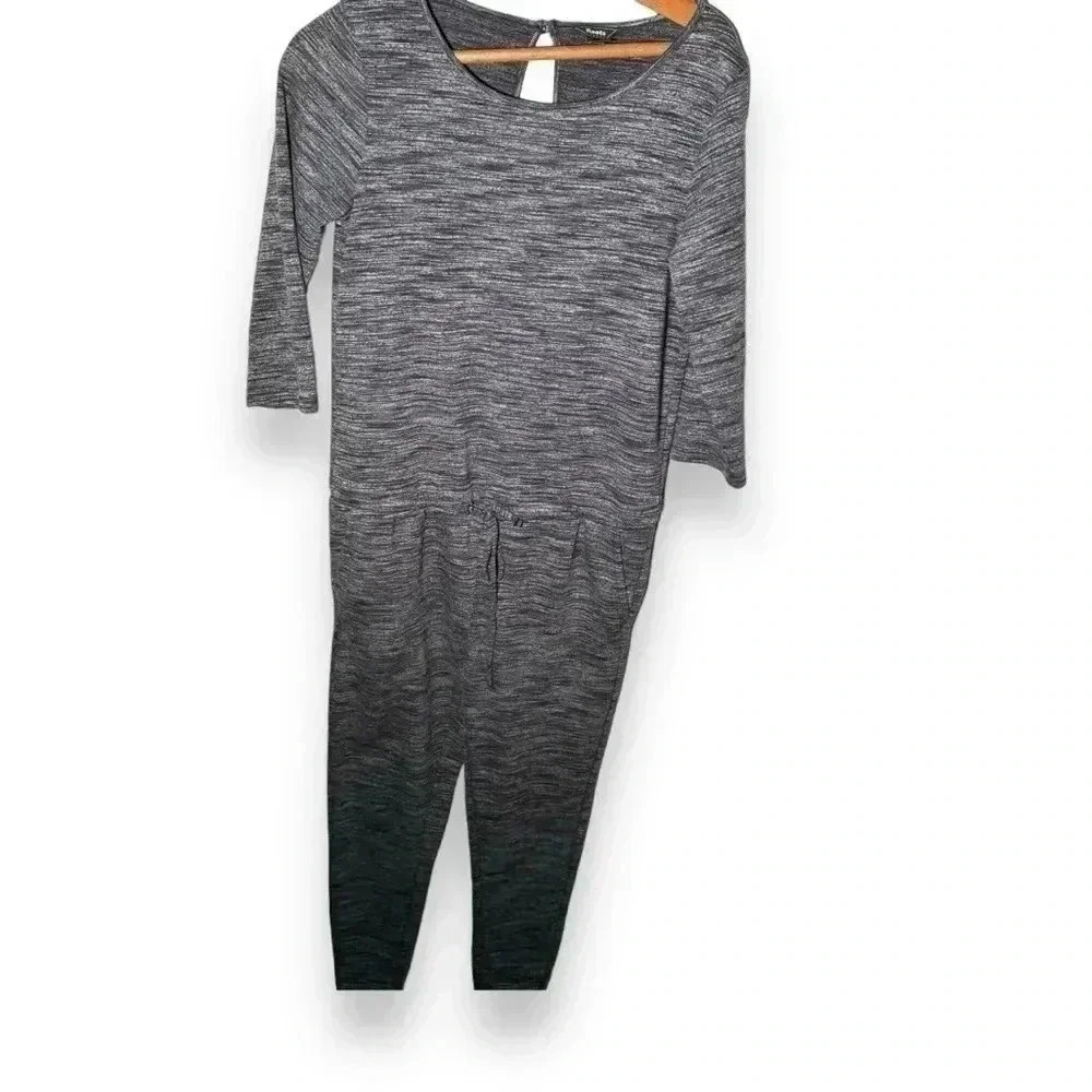 Roots Heathered Grey Jumpsuit – Soft Knit, Cozy Athleisure (XS/S) - Picture 2 of 8